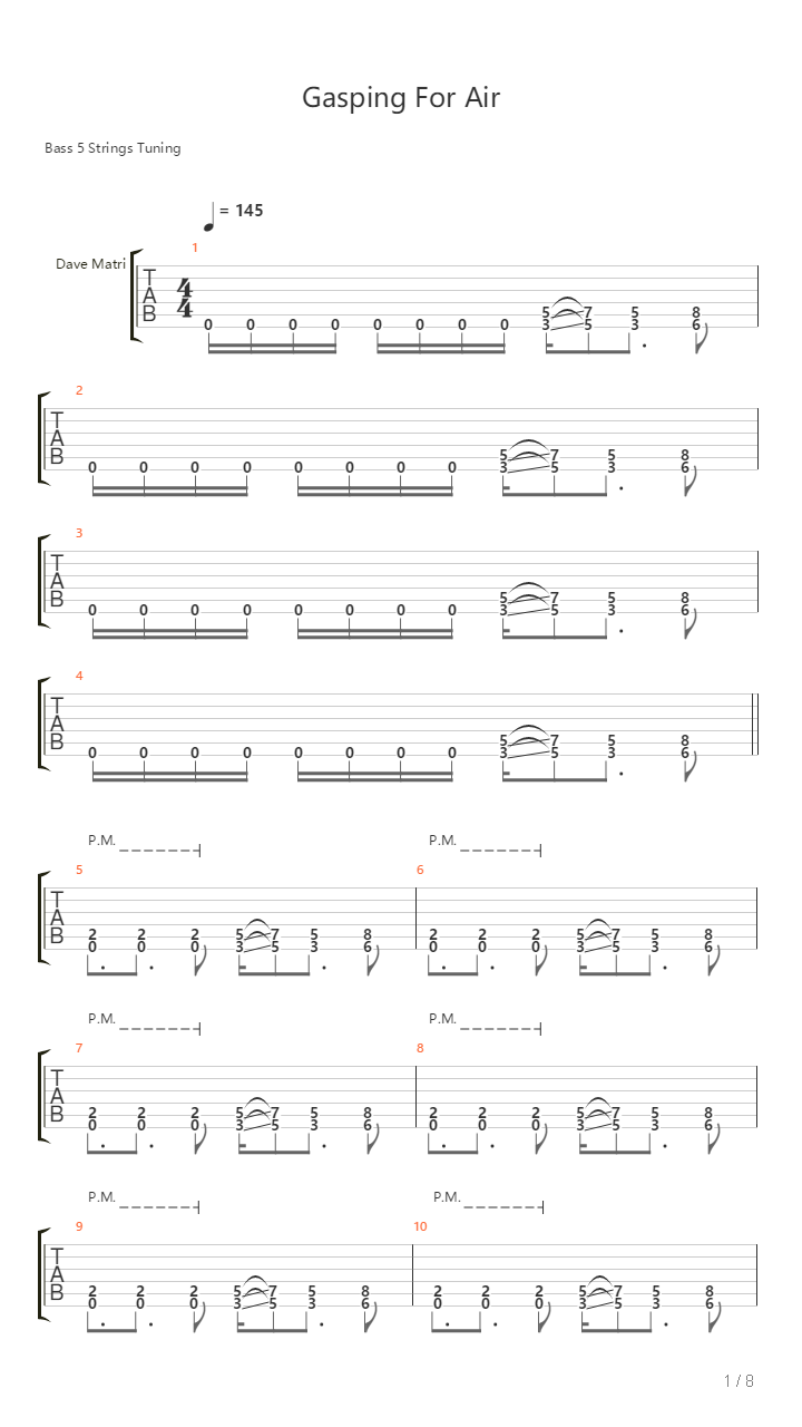 Gasping For Air吉他谱