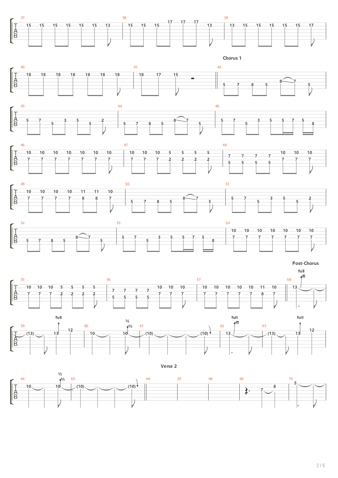 Living On The Line吉他谱