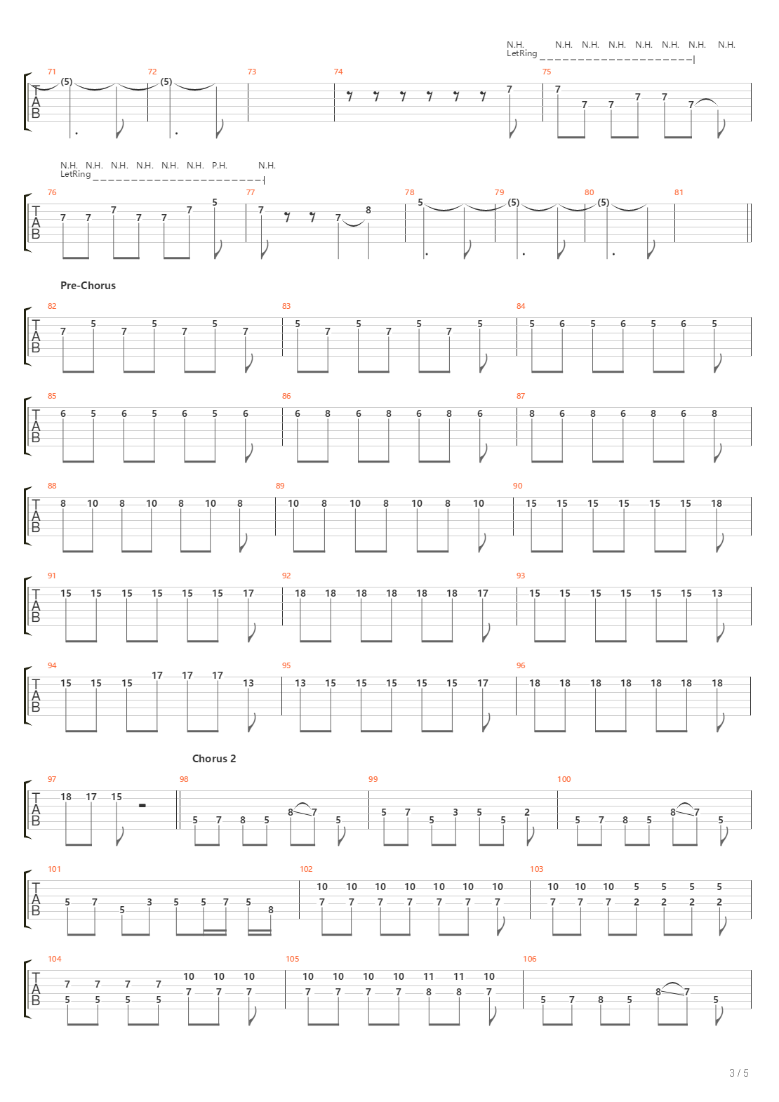 Living On The Line吉他谱