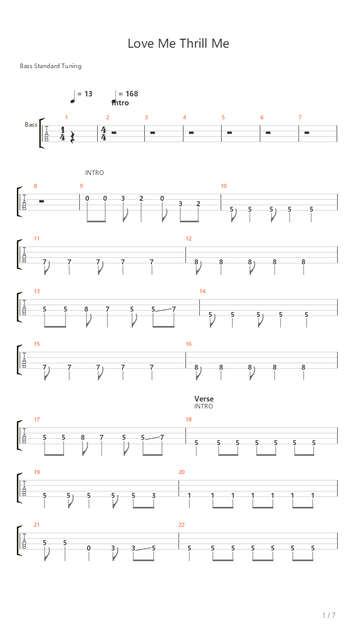 Love Me Thrill Me吉他谱