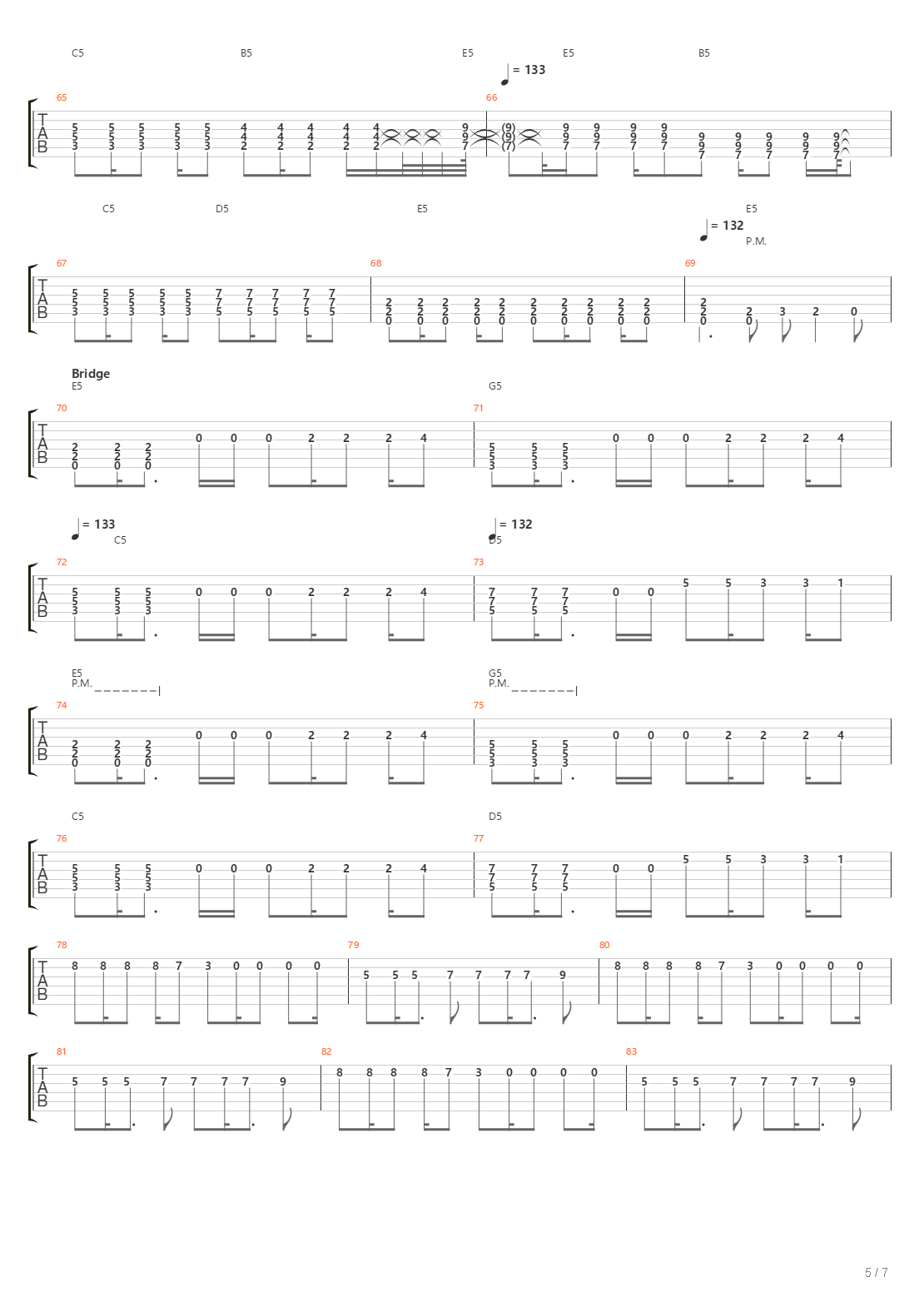 Way To Hell吉他谱