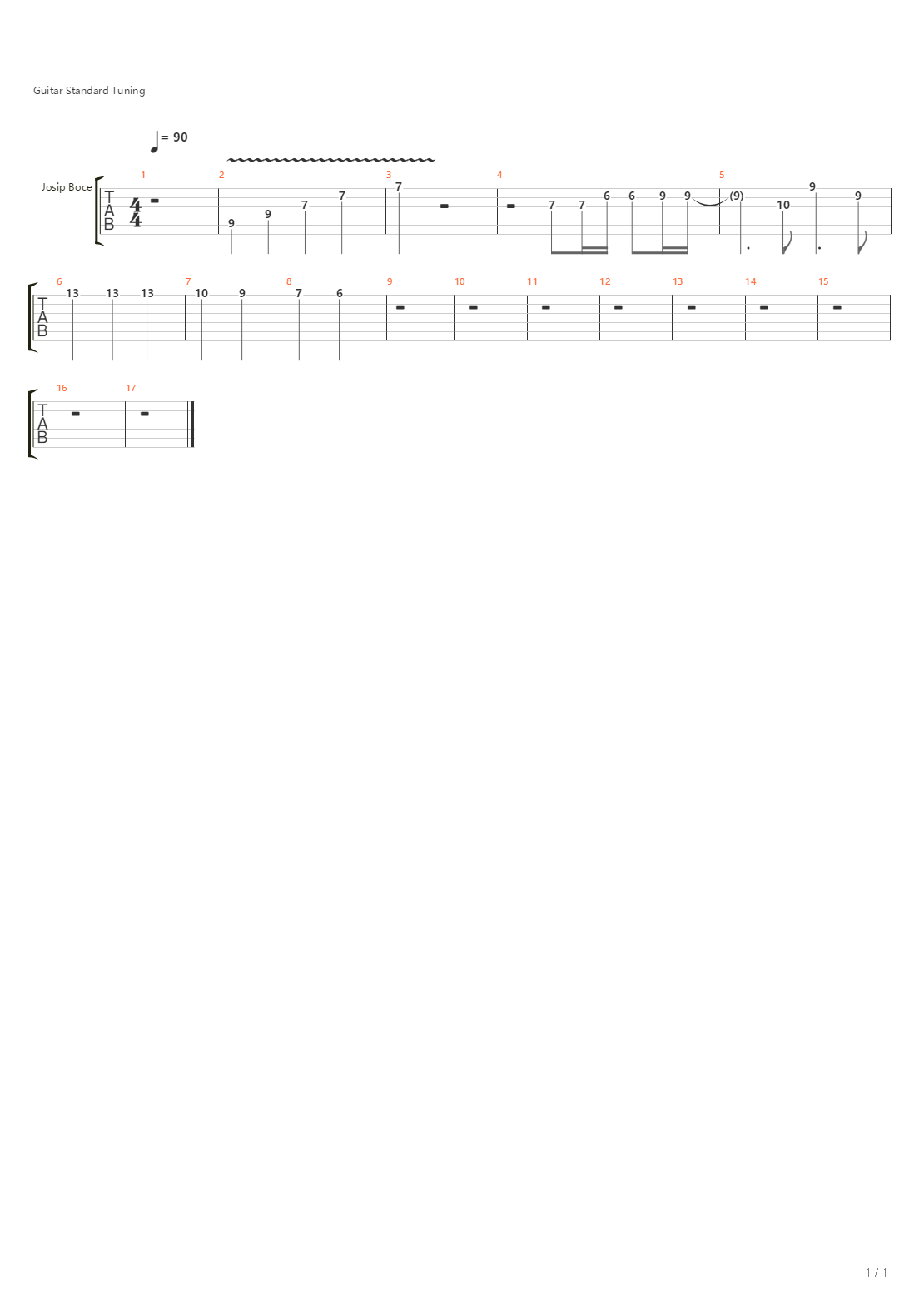 Etida吉他谱