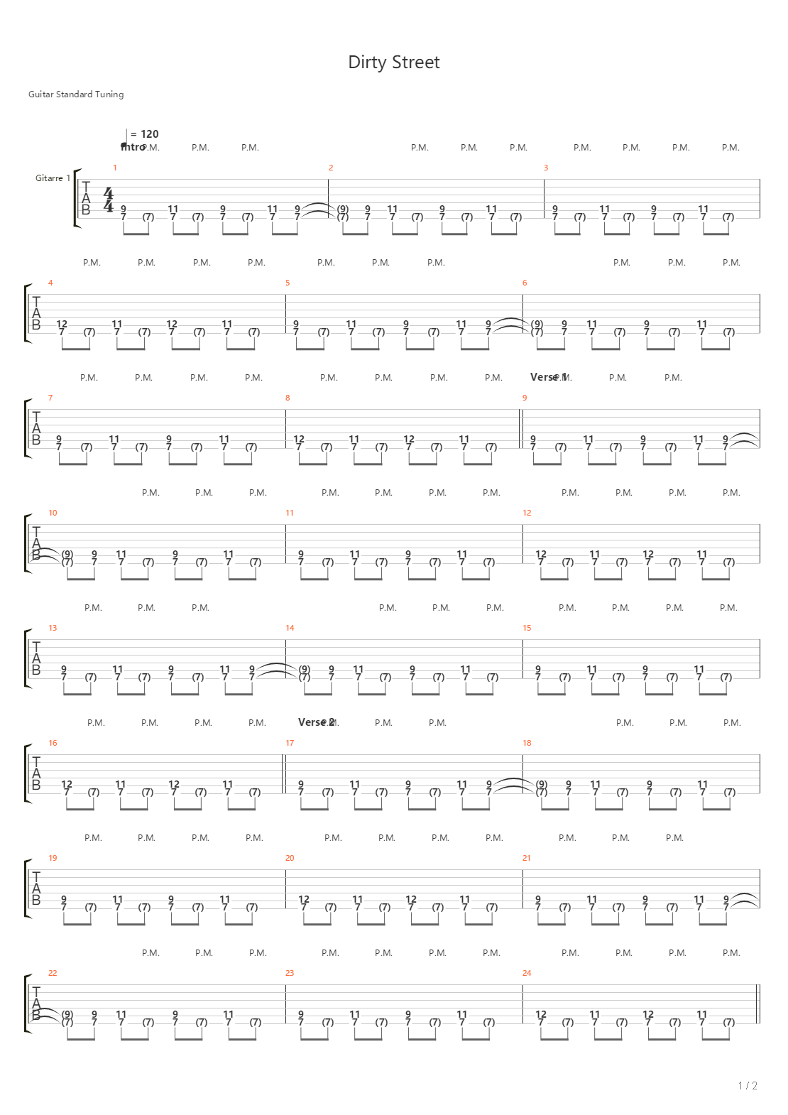 Dirty Street吉他谱