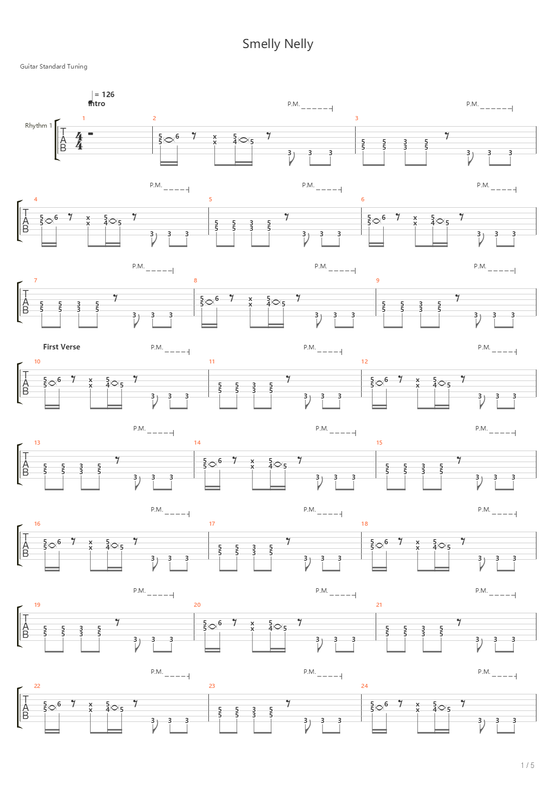 Smelly Nelly吉他谱