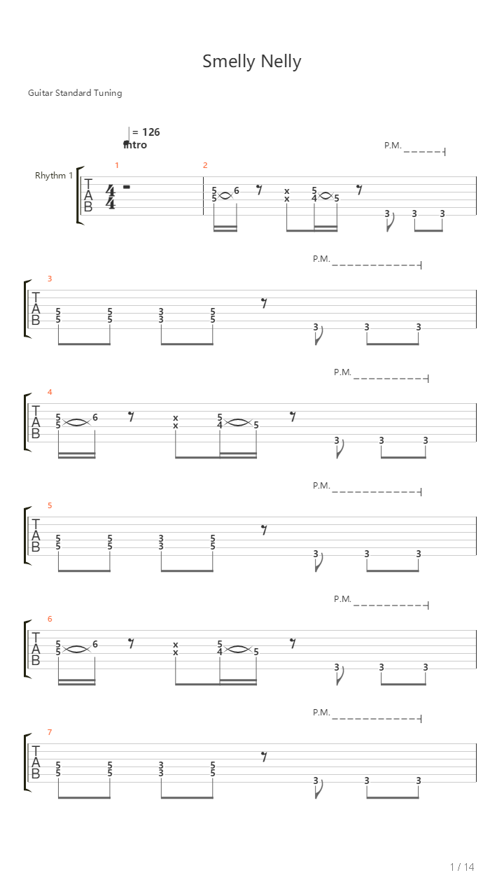 Smelly Nelly吉他谱