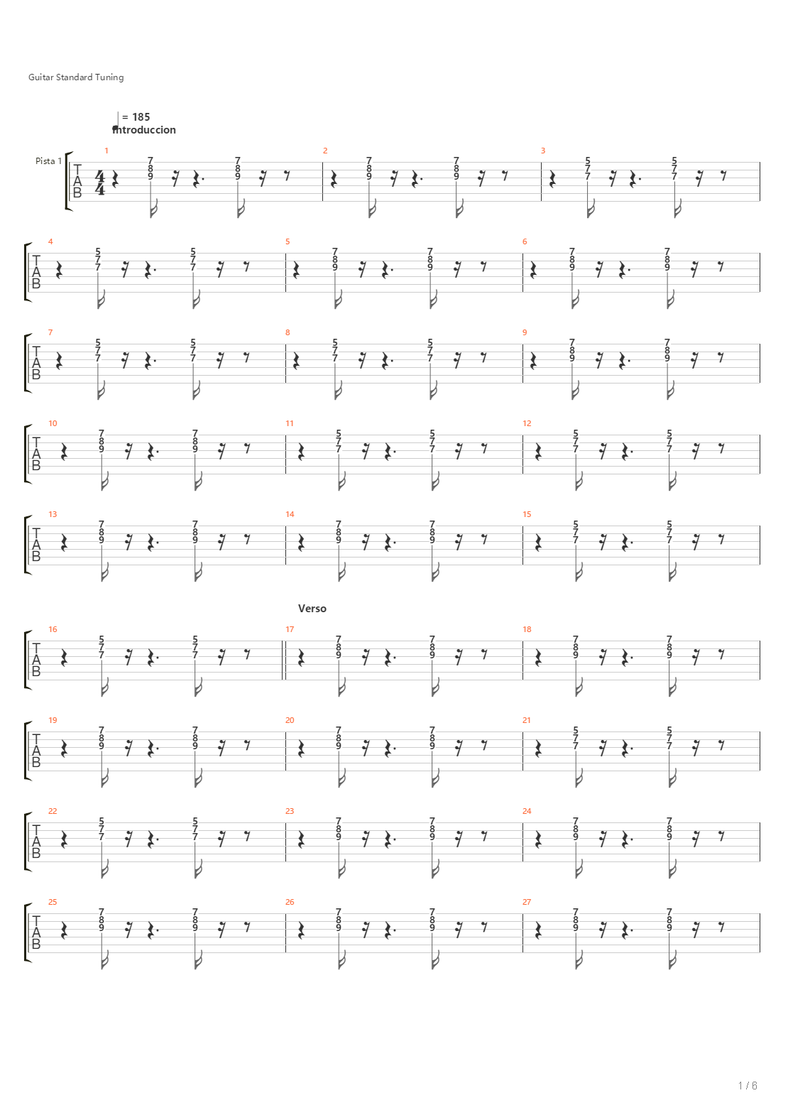 Loco De Atar吉他谱