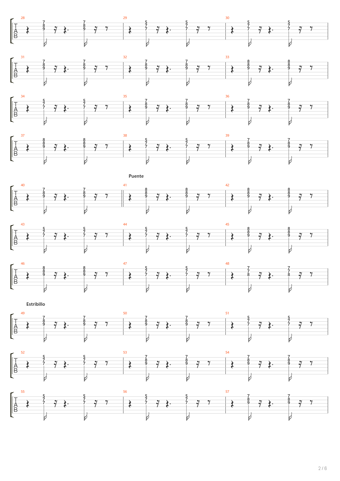 Loco De Atar吉他谱