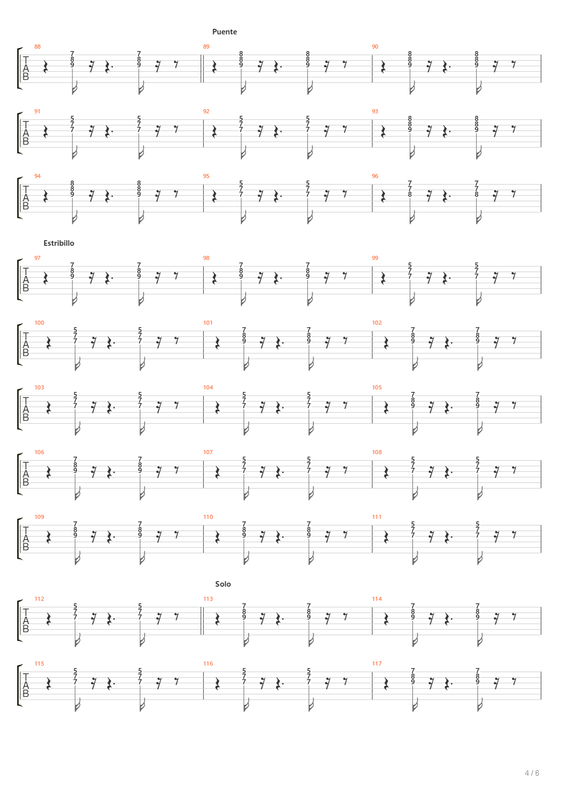 Loco De Atar吉他谱