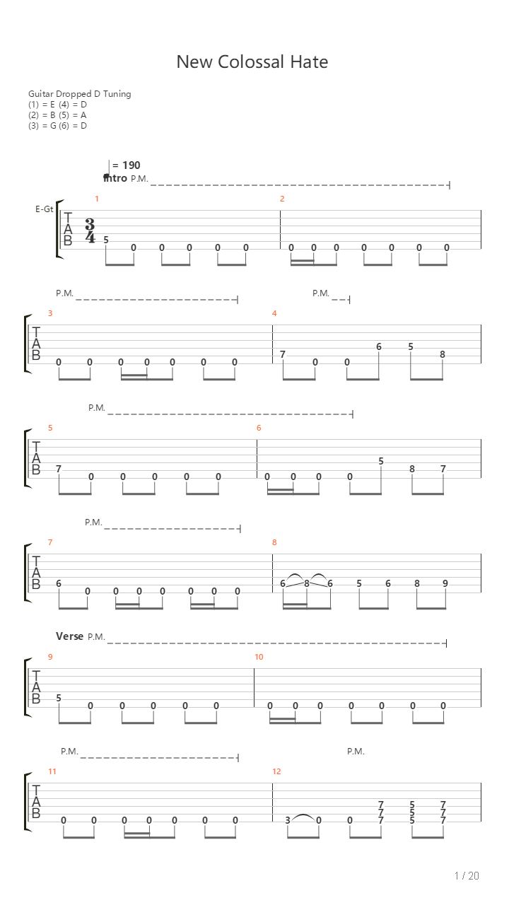 New Colossal Hate吉他谱