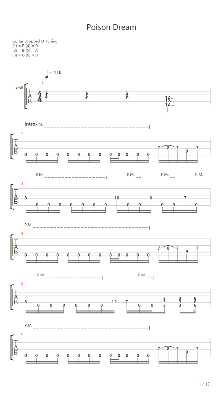 Poison Dream吉他谱