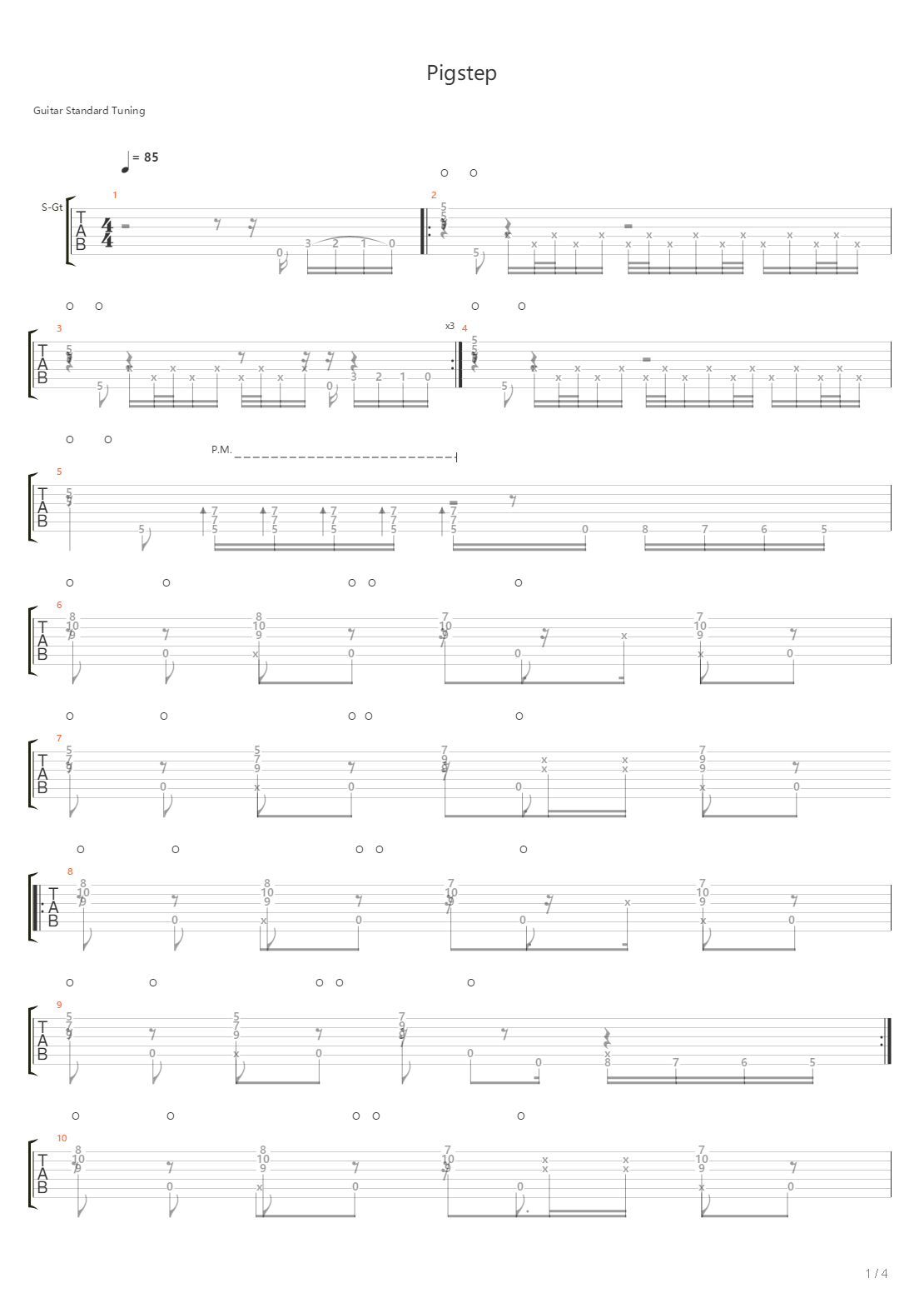Pigstep吉他谱