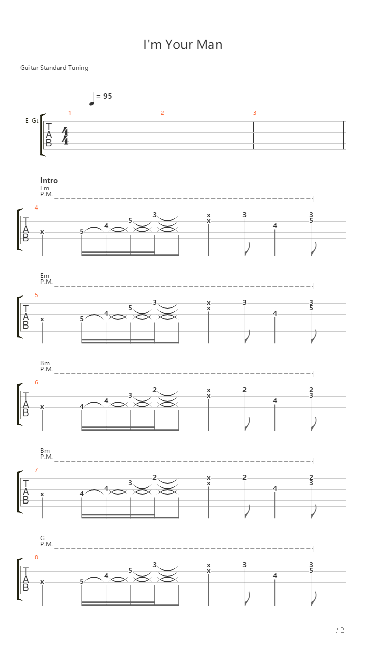 Im Your Man吉他谱