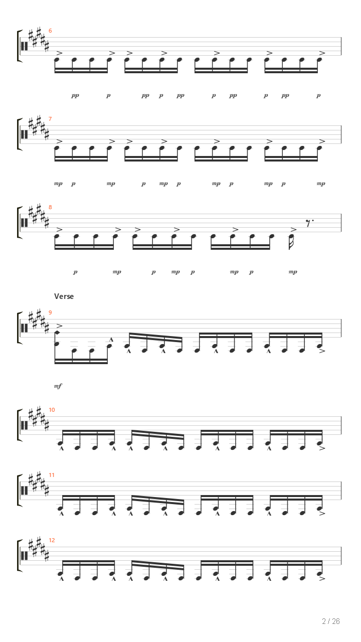 Coma吉他谱