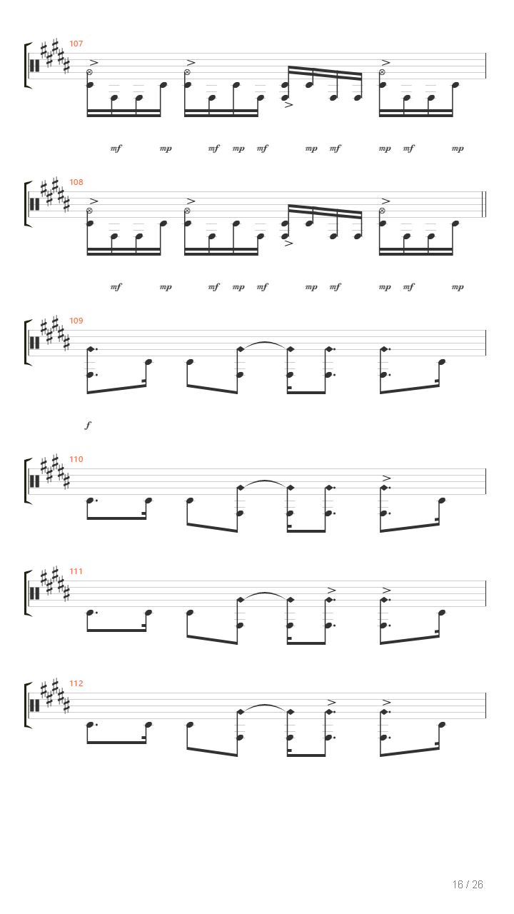 Coma吉他谱