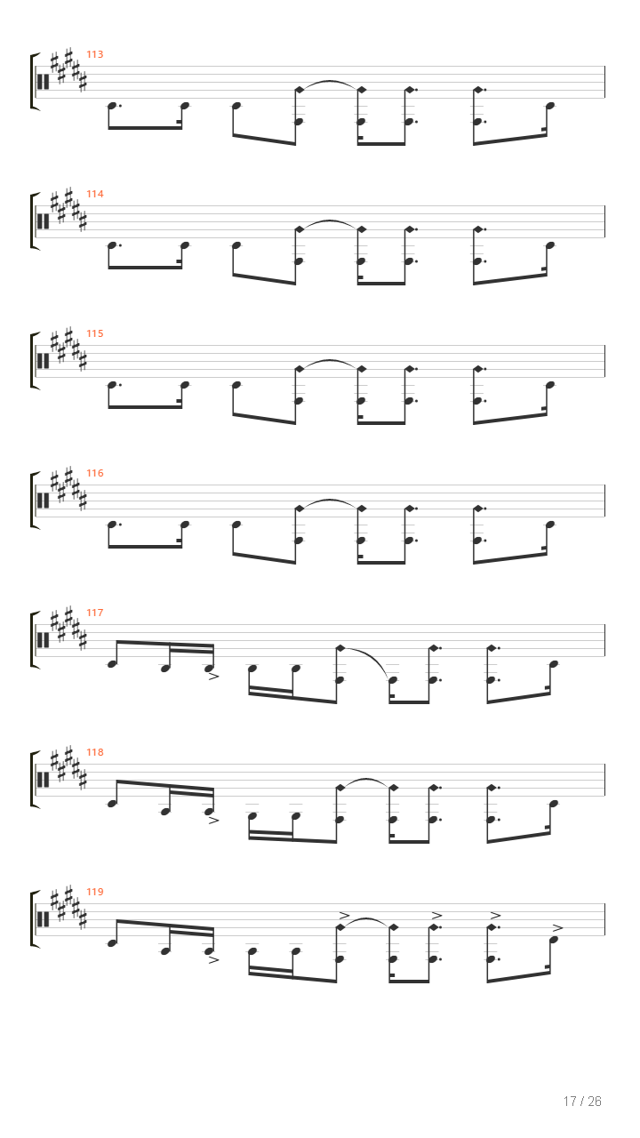 Coma吉他谱