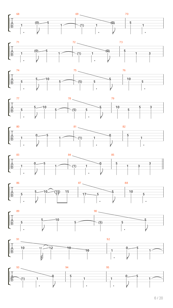 Echo吉他谱