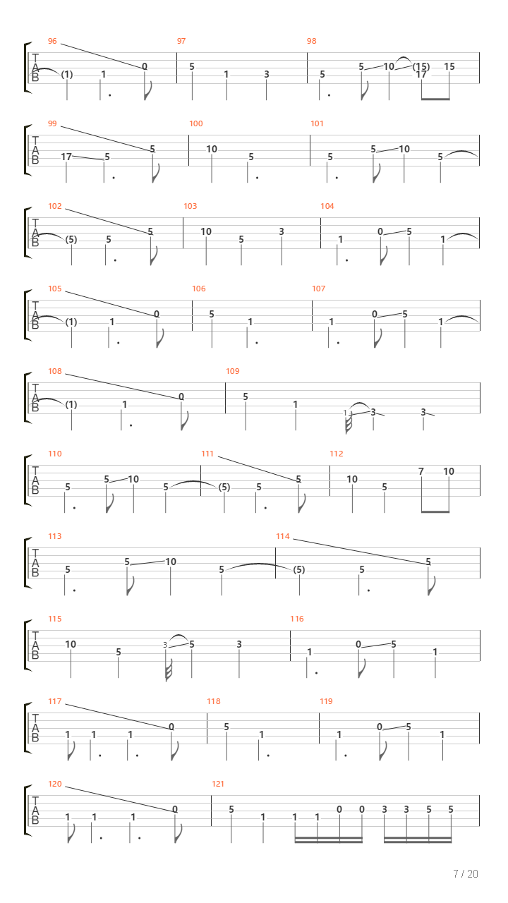 Echo吉他谱