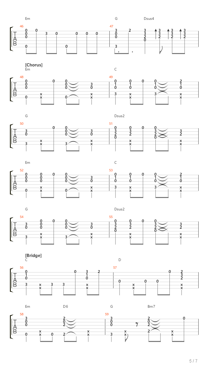 Numb吉他谱