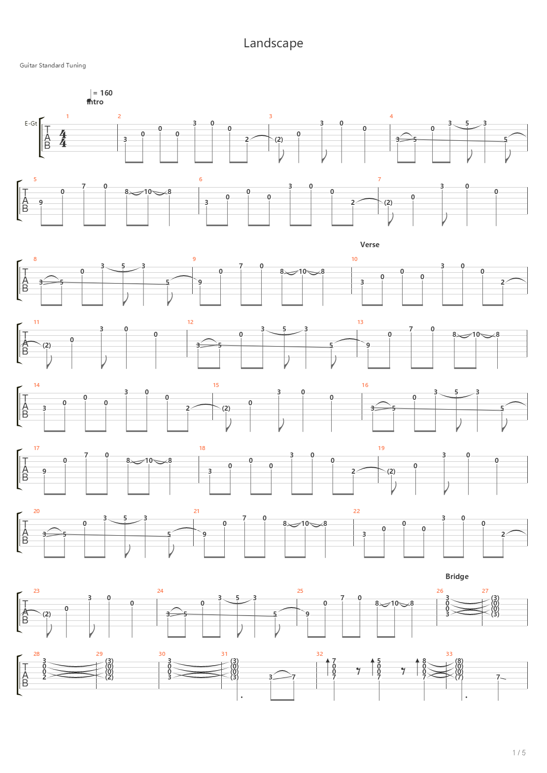 Landscape吉他谱