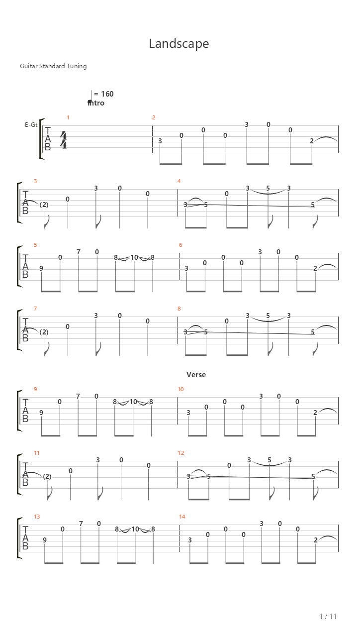 Landscape吉他谱