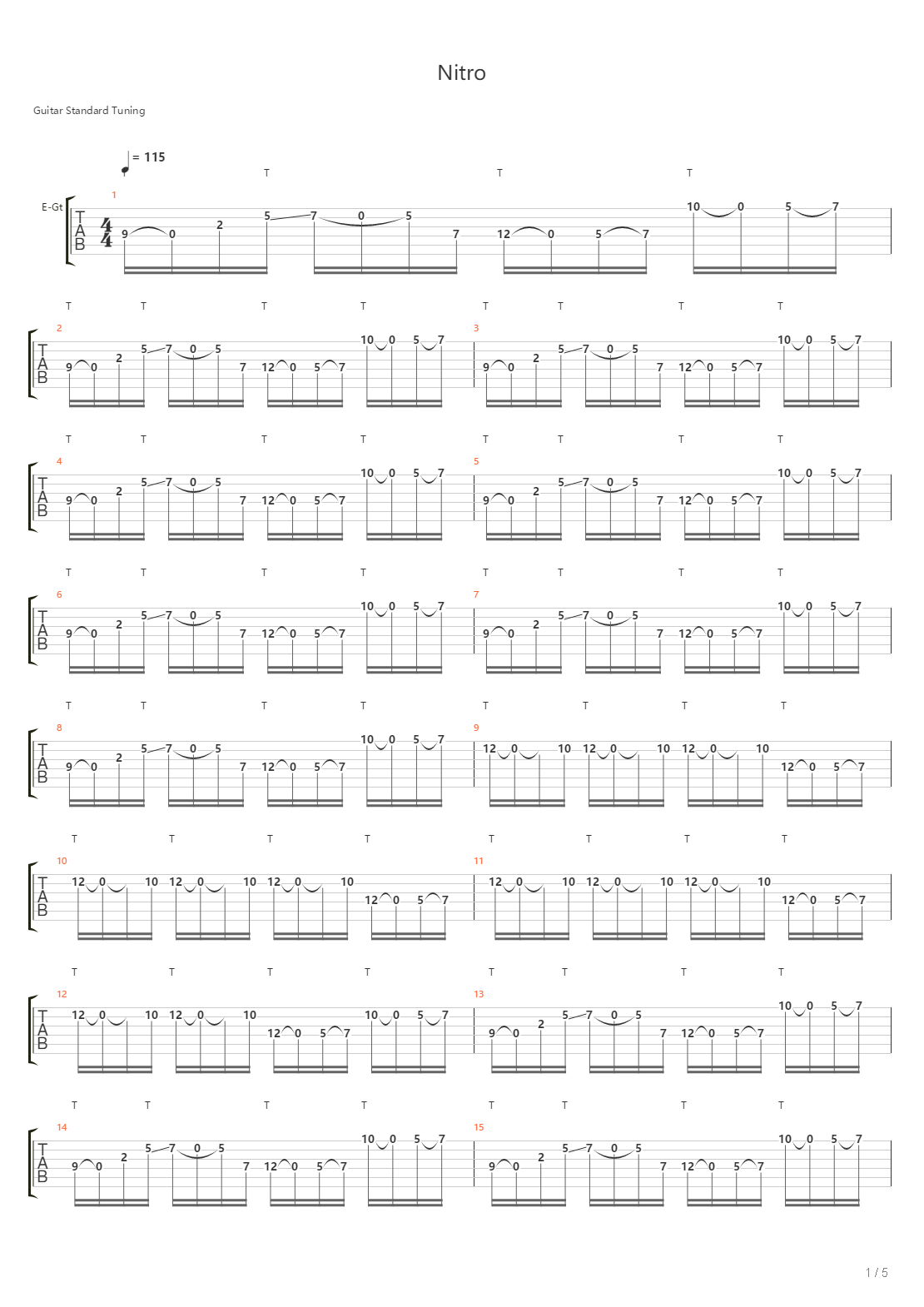 Nitro吉他谱