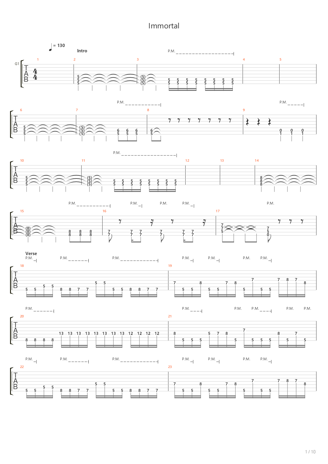 Immortal吉他谱