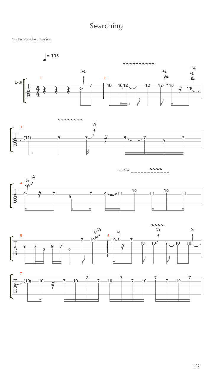 Searching吉他谱