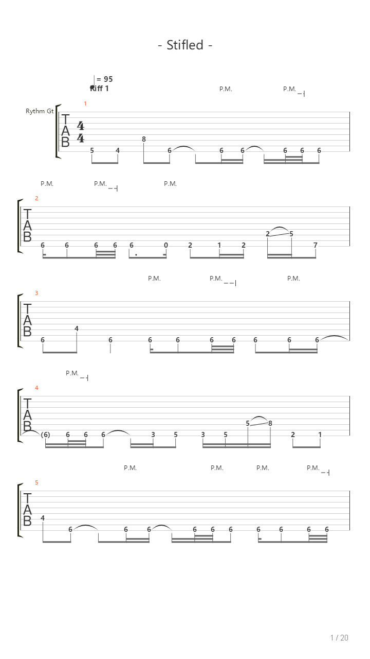 Stifled吉他谱