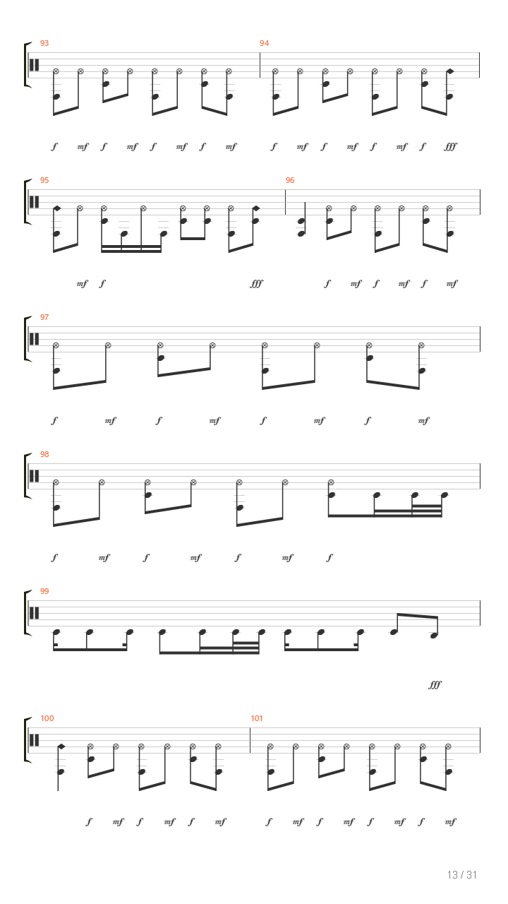 Blackened吉他谱