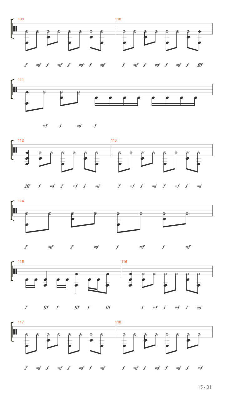 Blackened吉他谱