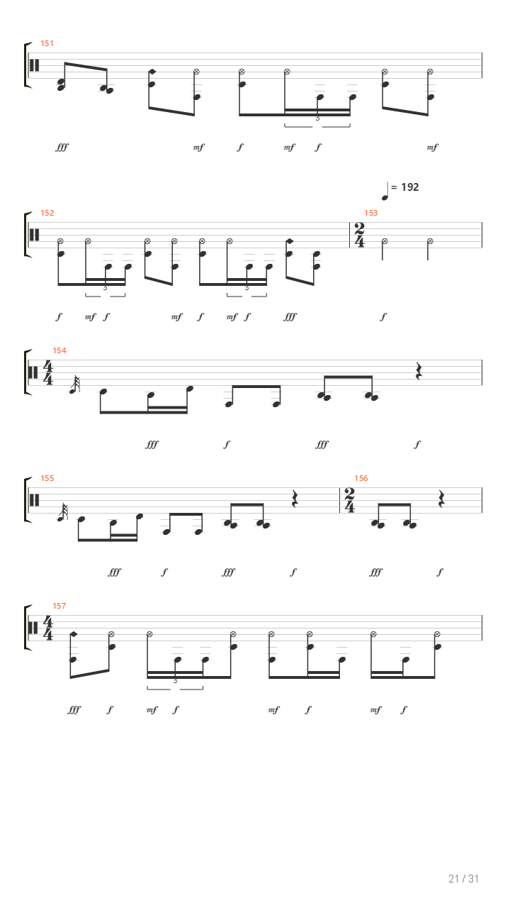 Blackened吉他谱