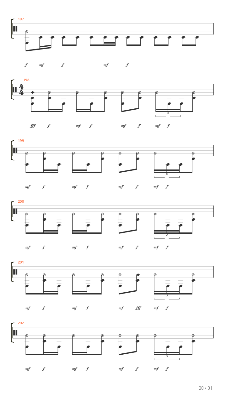 Blackened吉他谱