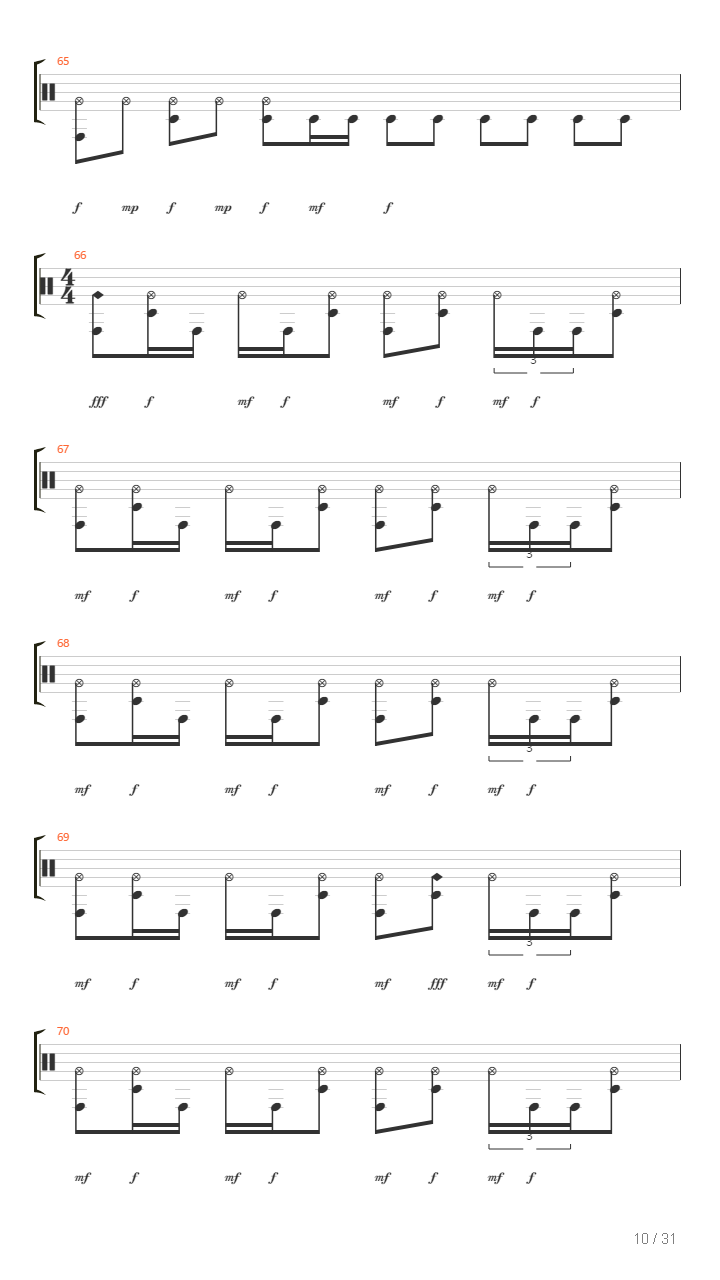 Blackened吉他谱