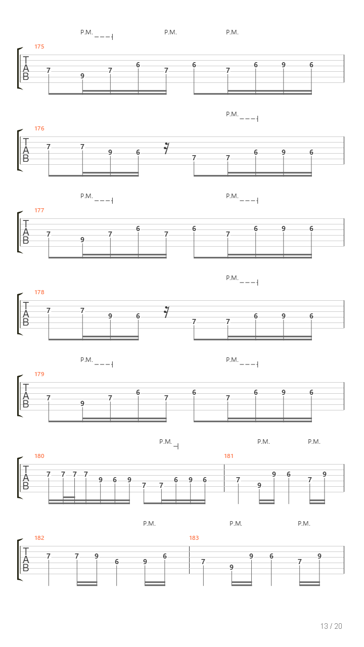 Orion吉他谱