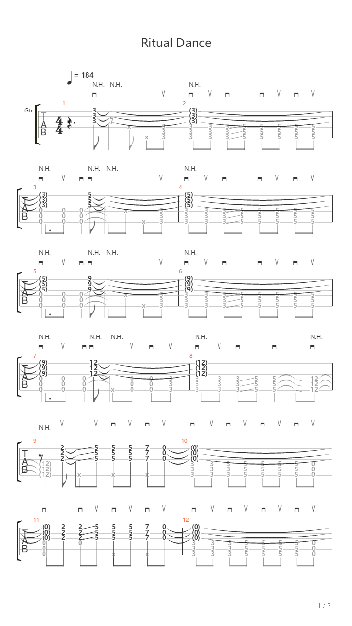 Ritual Dance吉他谱