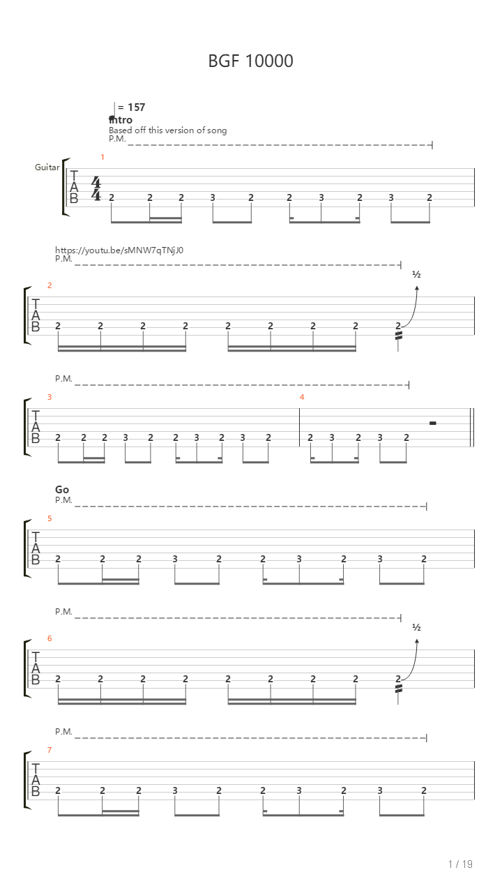 Bfg 10000吉他谱