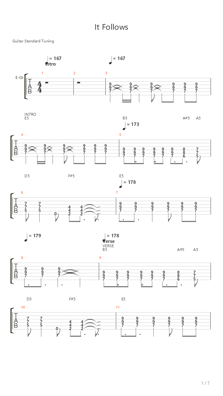 It Follows吉他谱