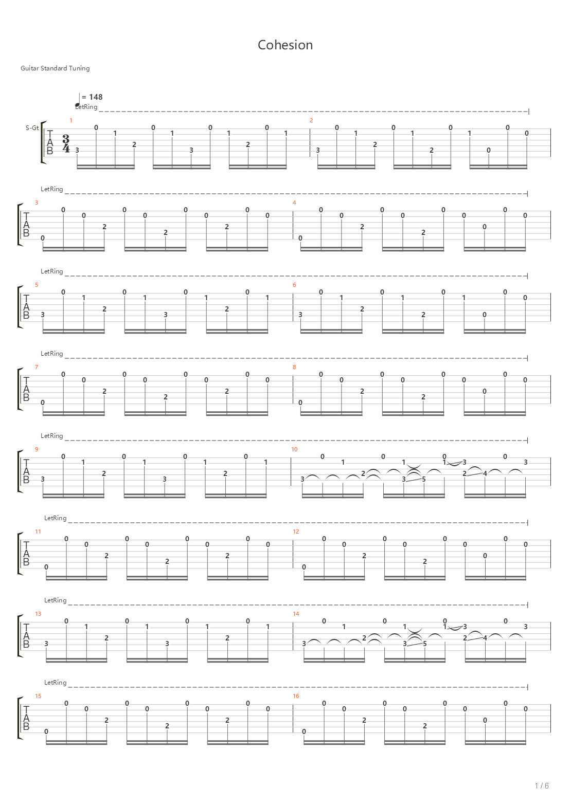 Cohesion吉他谱