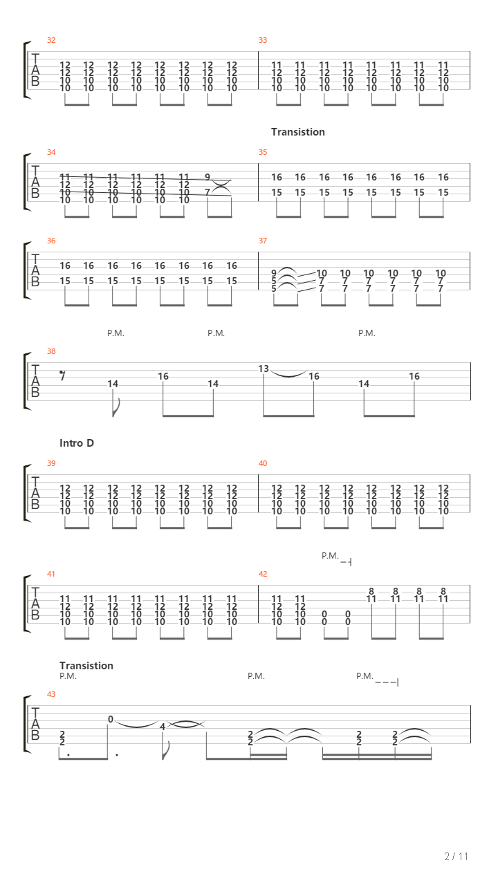 Cascade Locks吉他谱