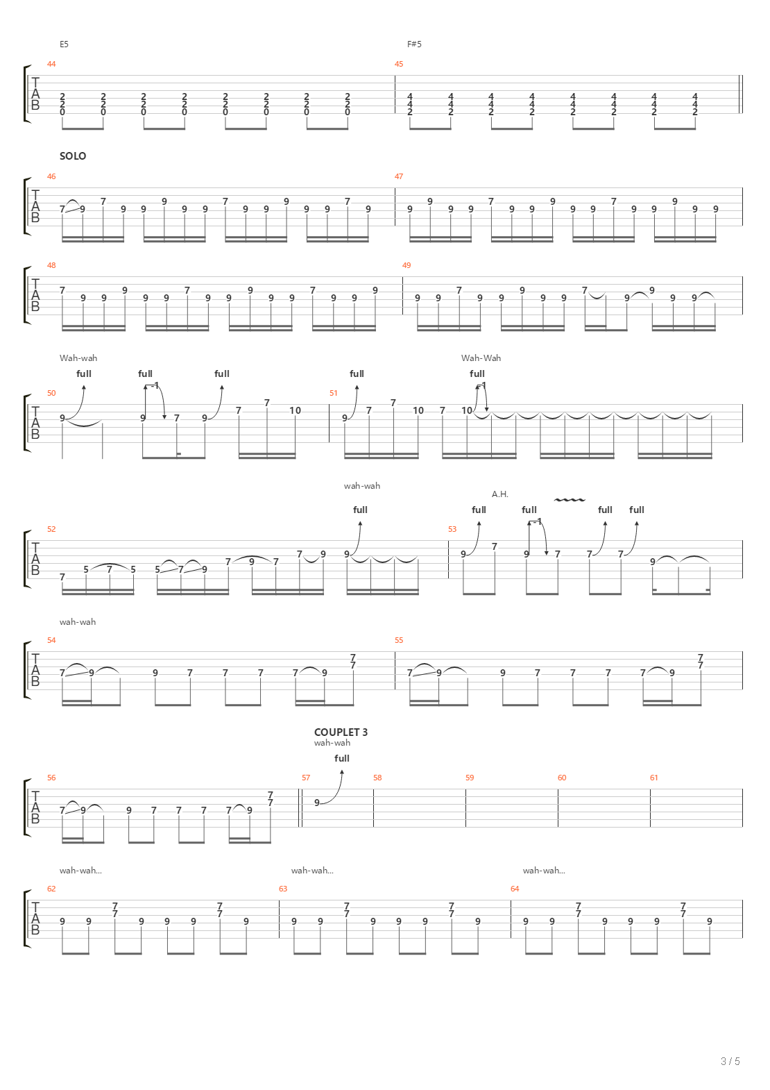 Push吉他谱