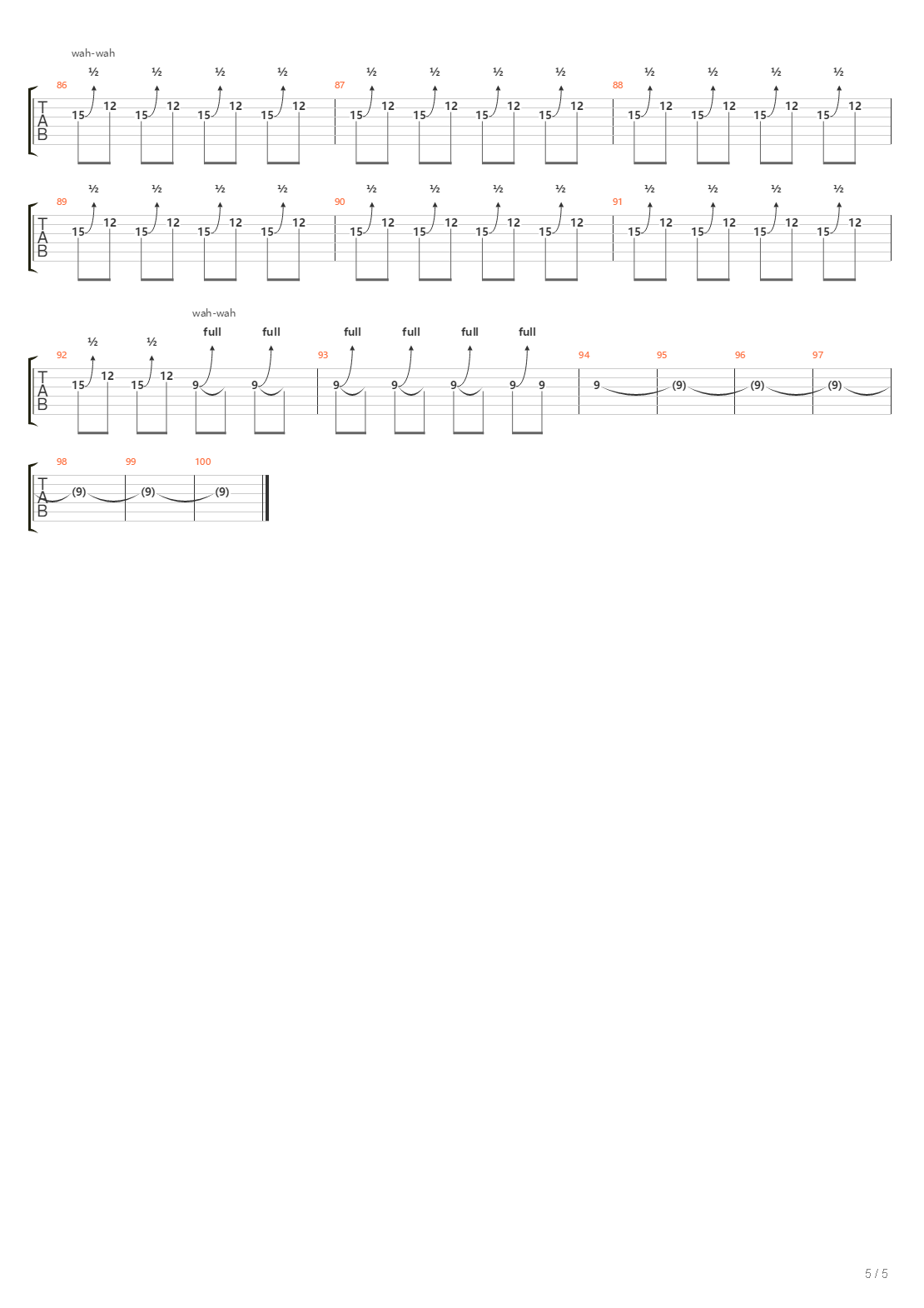 Push吉他谱