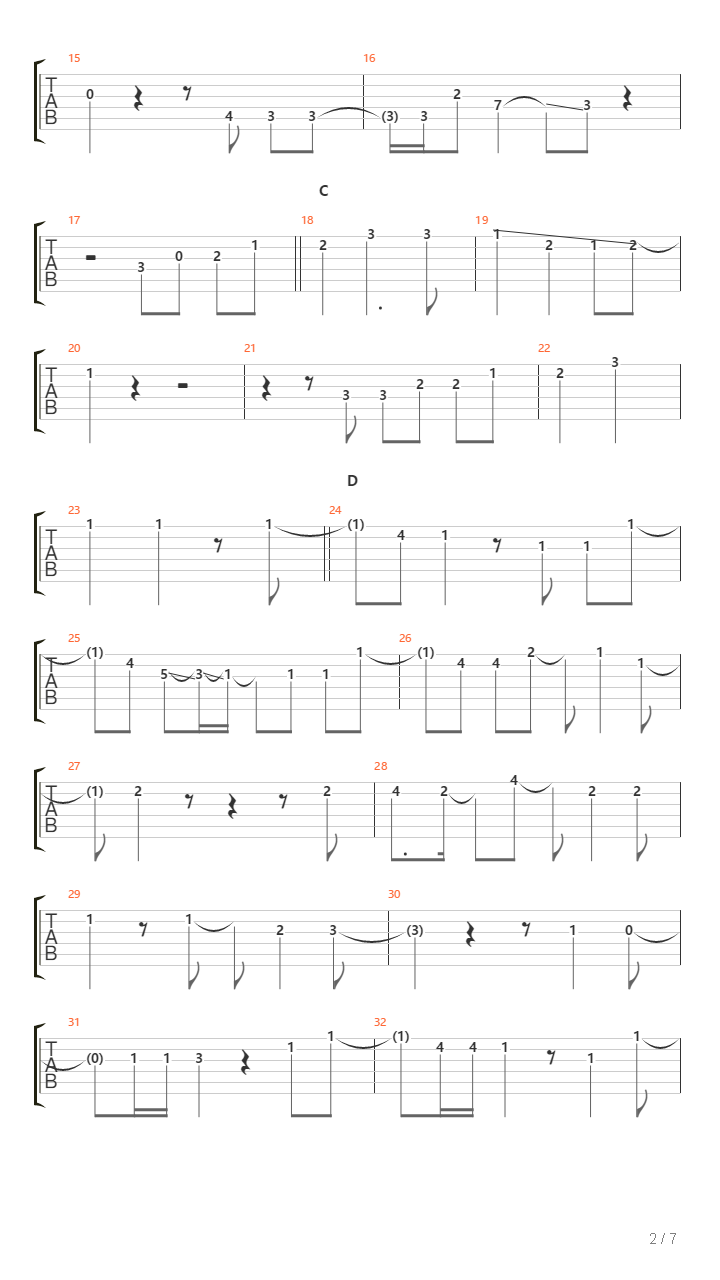 Turn Over吉他谱