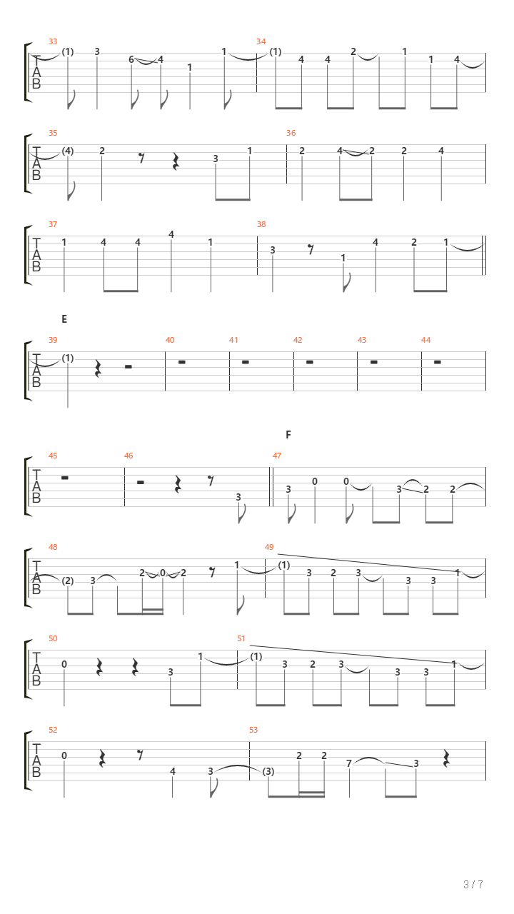 Turn Over吉他谱