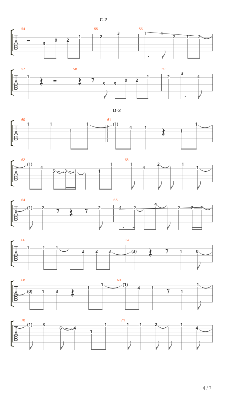 Turn Over吉他谱