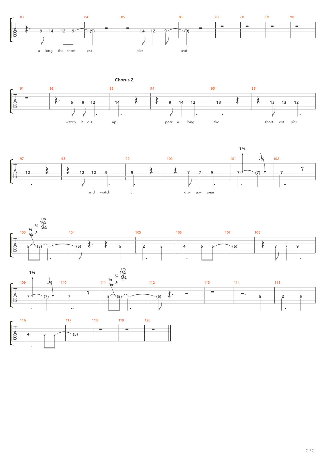 The Shortest Pier吉他谱