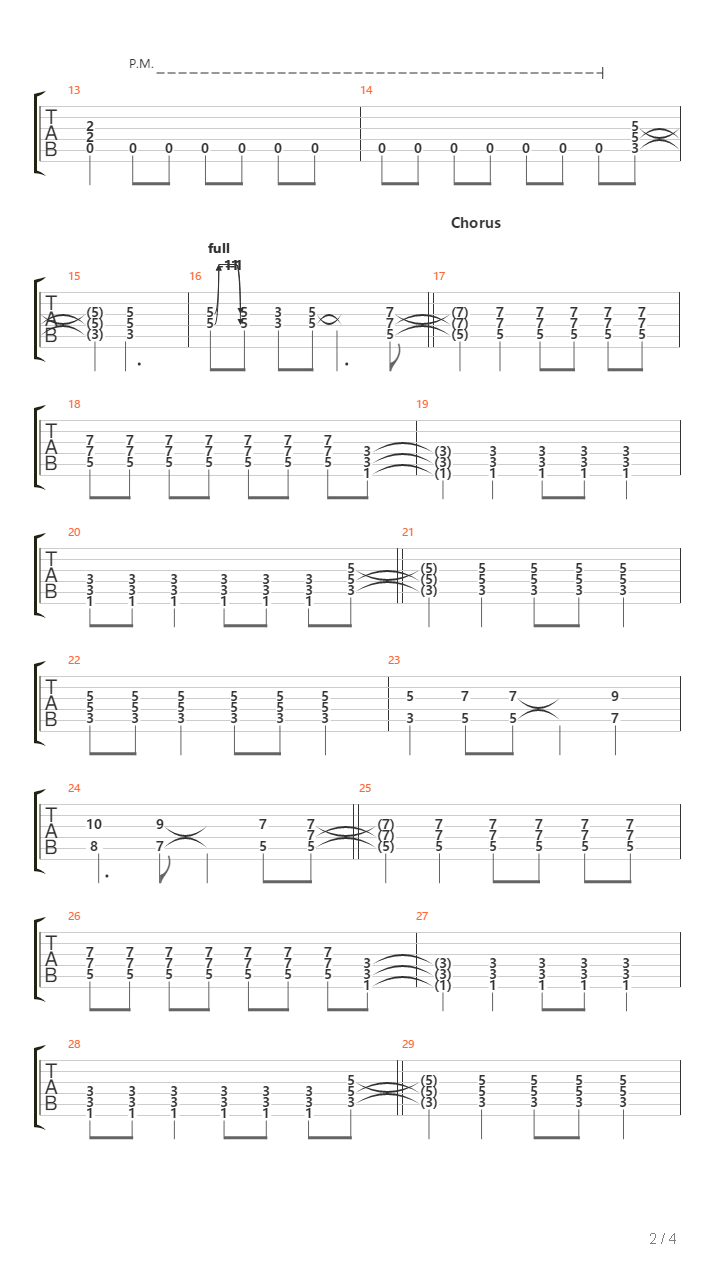 Two On Glue吉他谱