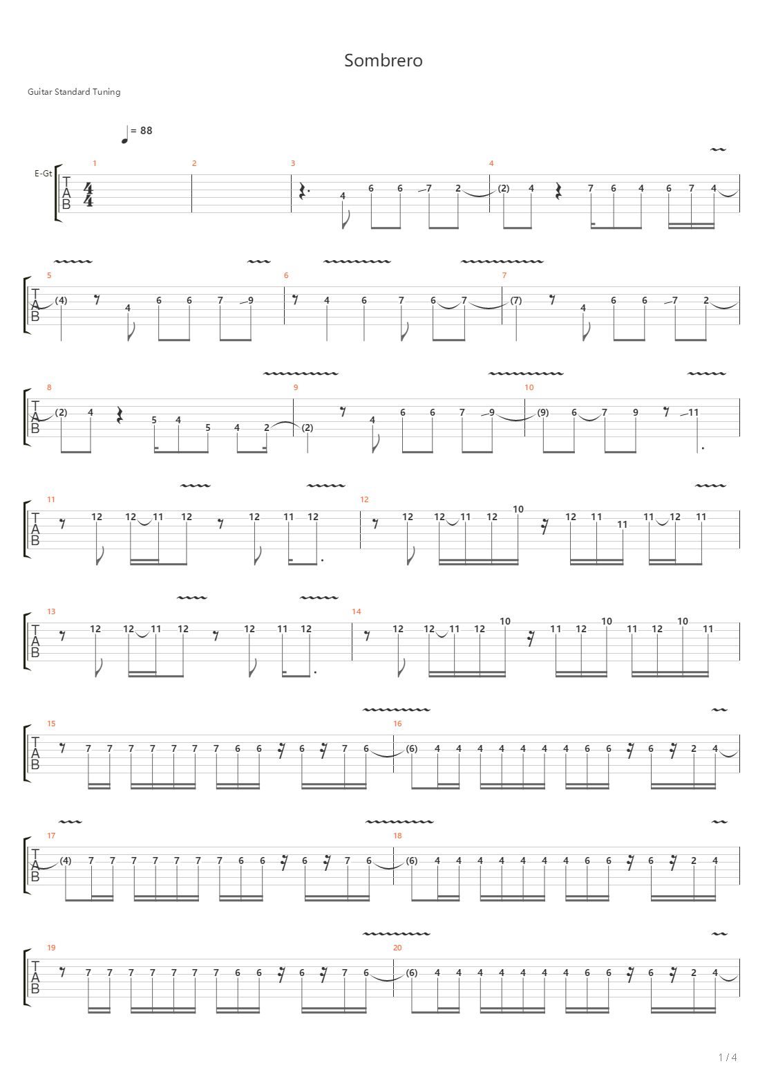 Sombrero吉他谱