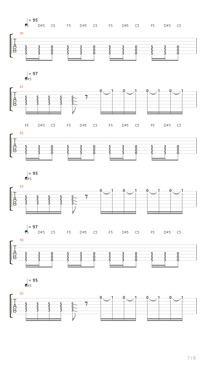 Endure吉他谱