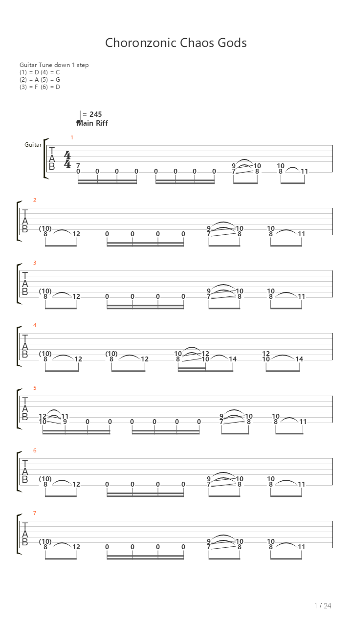 Choronzonic Chaos Gods吉他谱