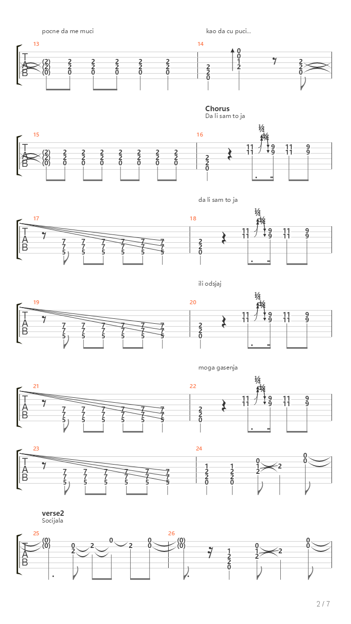 Da Li Sam To Ja吉他谱